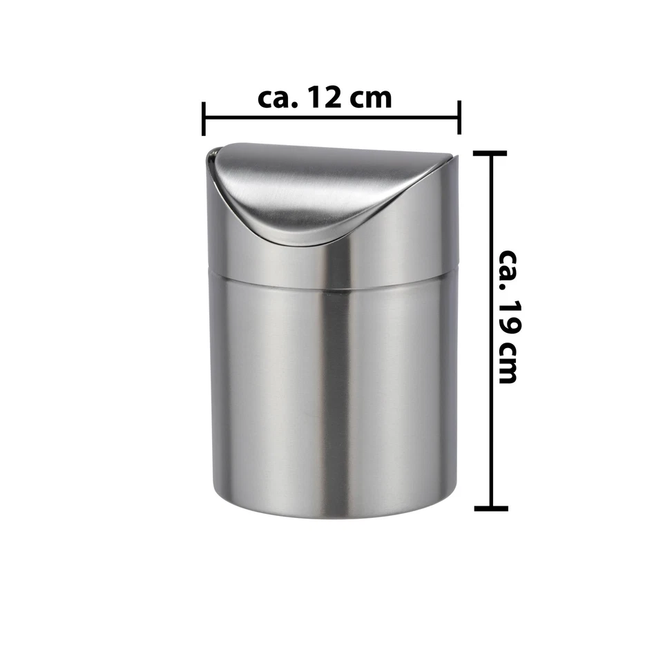Bambelaa! Tisch Abfalleimer Tischmülleimer Küchenabfall aus Edelstahl (2er Set) - Bild 2 von 4