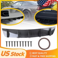 Fit Honda Rear Lip Bumper Shark Diffuser Fin Splitter Wing Spoiler Carbon Fiber