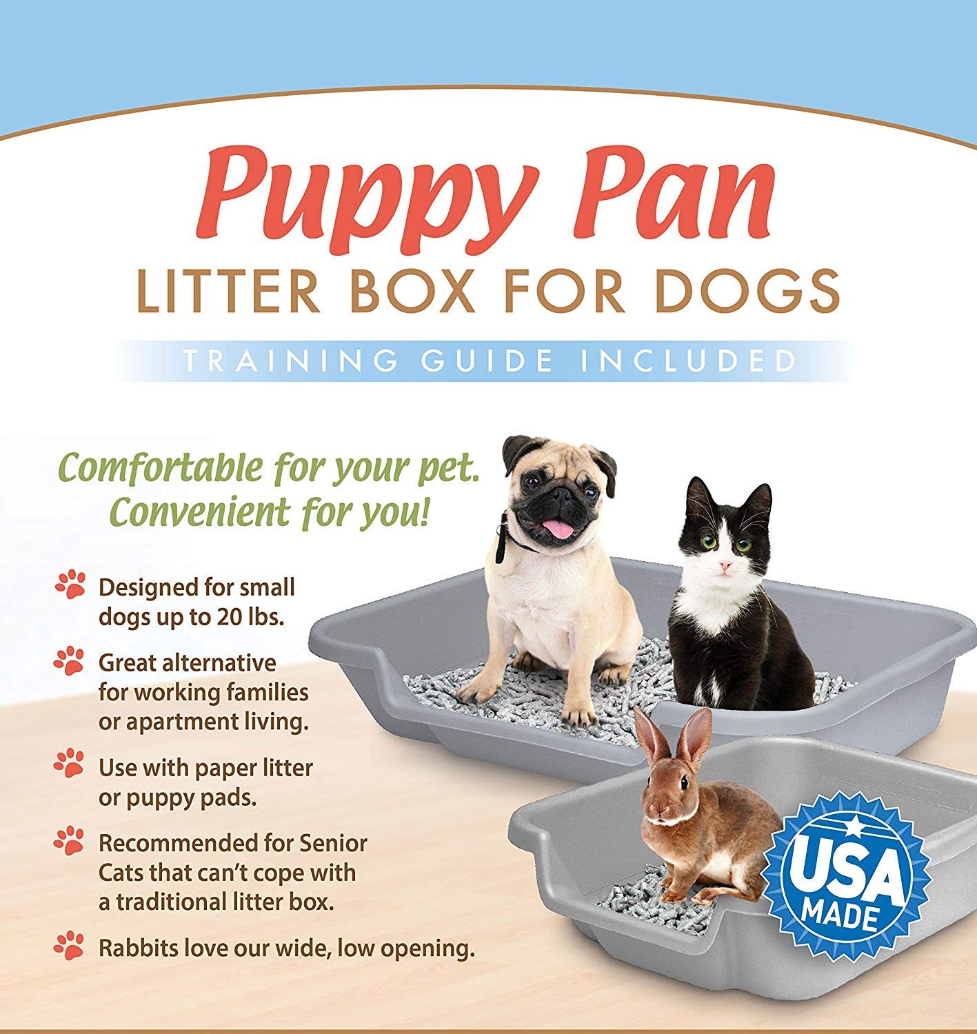 PuppyGoHere Dog Litter Box, Large, Blacksmithe Black, Durable, Pet Safe