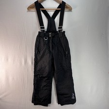 32 Degrees Girls Weatherproof Snow Bibs Black Pants Kid Size XS 5-6