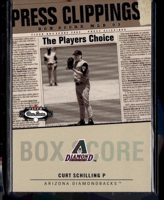 2003 Fleer Box Score Press Clippings #20 Curt Schilling