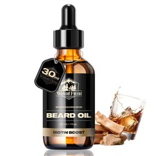 Waking Forest Sandalwood  Whiskey Beard Oil for Men Biotin Mustache Oil wit...