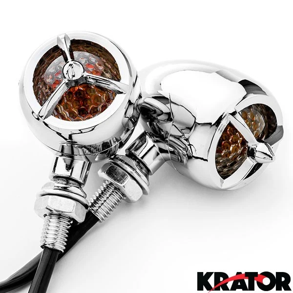 2 señales de giro cromadas para Harley Davidson Softail Springer Heritage Classic Foto 2 de 4