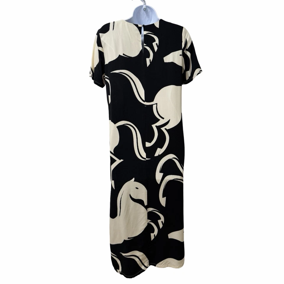 Vestido Anthropologie Corey Lynn Calter Caballos Horse Shift Midi Talla S Negro Foto 2 de 4
