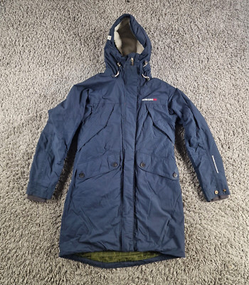Didriksons Coat Mens Small 38 Blue Parka Rain Waterproof Long Warm :)