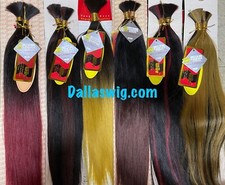 SALE Human Unique Wiiv Silky Texture Braiding Bulk Hair 18" SNW 18" ONE Pack