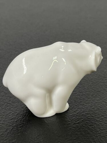 HUTSCHENREUTHER 1814 - White Porcelain Bear - 3" Animal Figure Germany - Picture 3 of 6