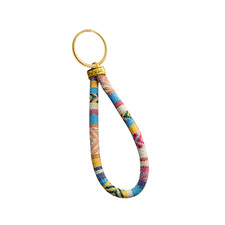 Boho Keychain with Gold Keyring for Women and Men Handmade Boho Wristlet Hippie