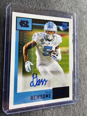 2021 Panini Chronicles Score Dazz Newsome Blue Foil Auto /99 - COLOR MATCH!