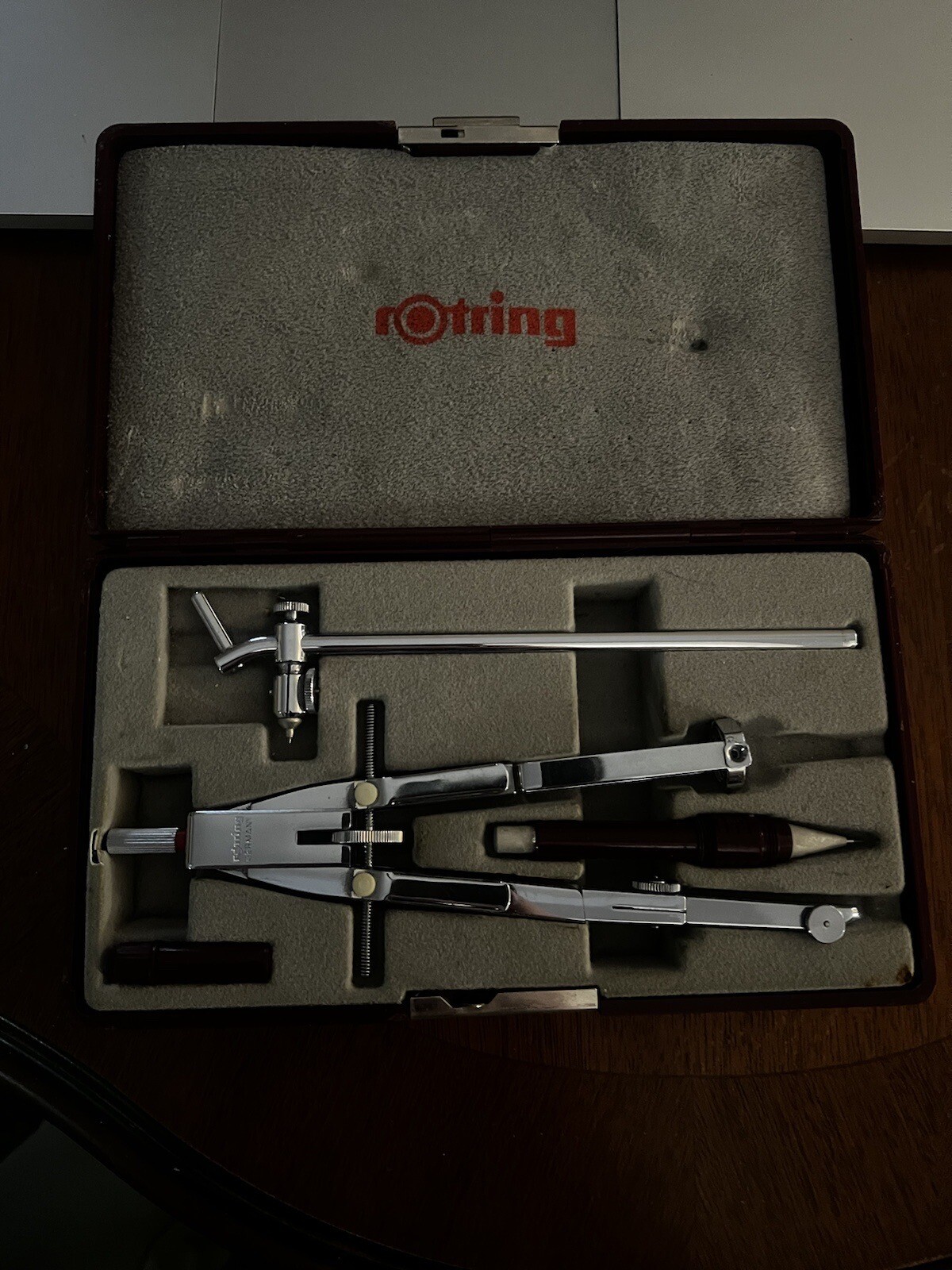 Vintage Rotring Compass Set Master Bow Compass w Rapid Adjustment & Extender eBay