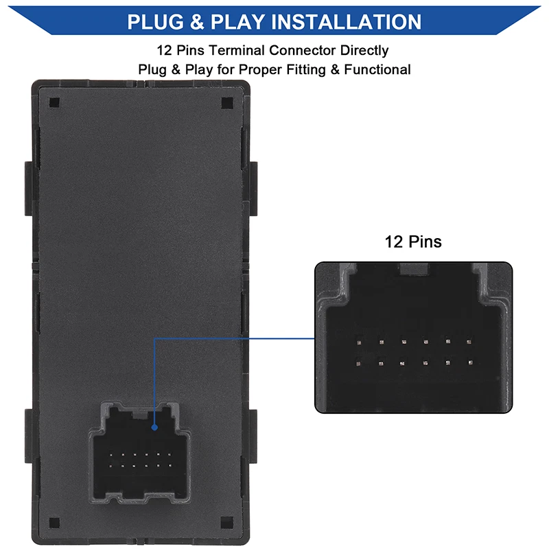 Main Window Switch Control for 2015-2020 Chevy Tahoe Suburban GMC Yukon 23427094 - Image 3 of 4