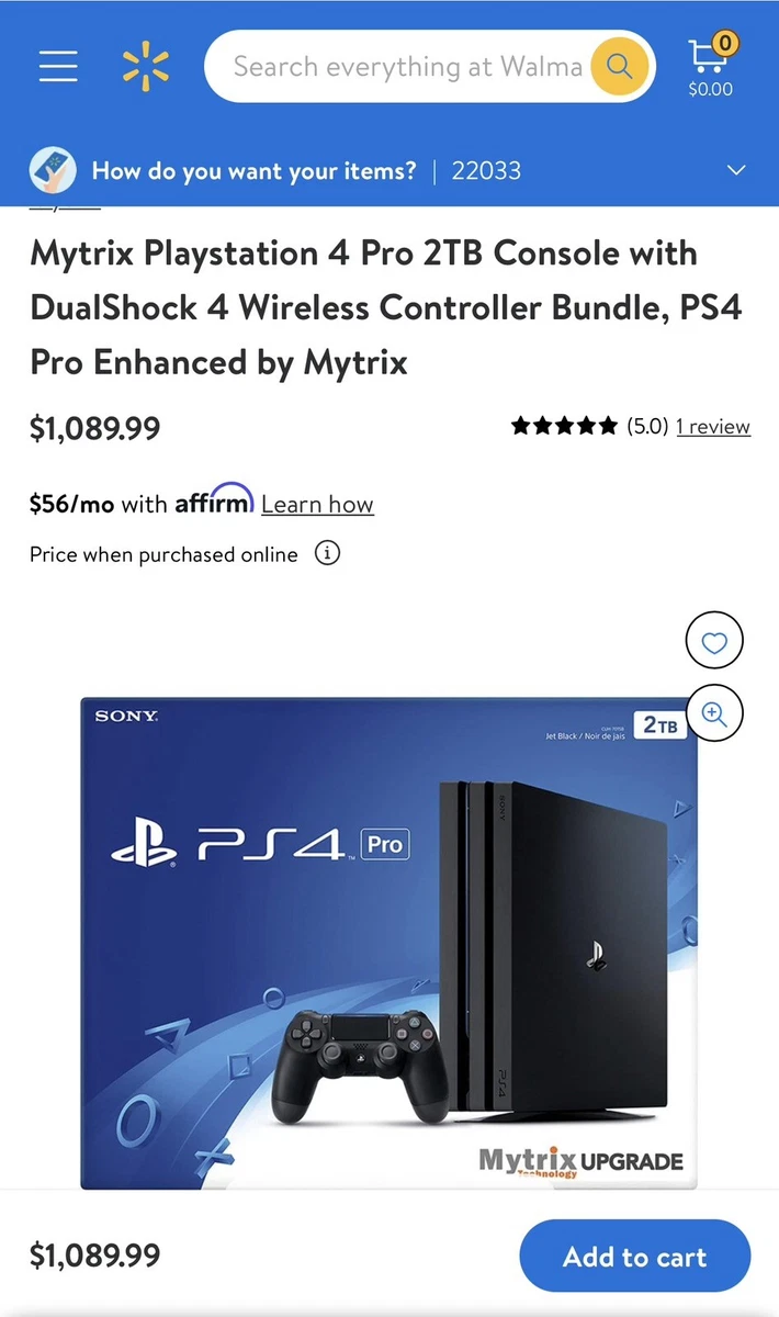 Sony PlayStation 4 Pro Console - Black Mytrix Check Walmart Price On Picture | eBay