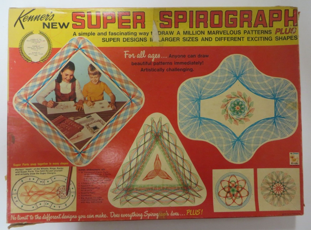 Vintage 1969 SUPER SPIROGRAPH Kenner's Model no. 2400 Design Set