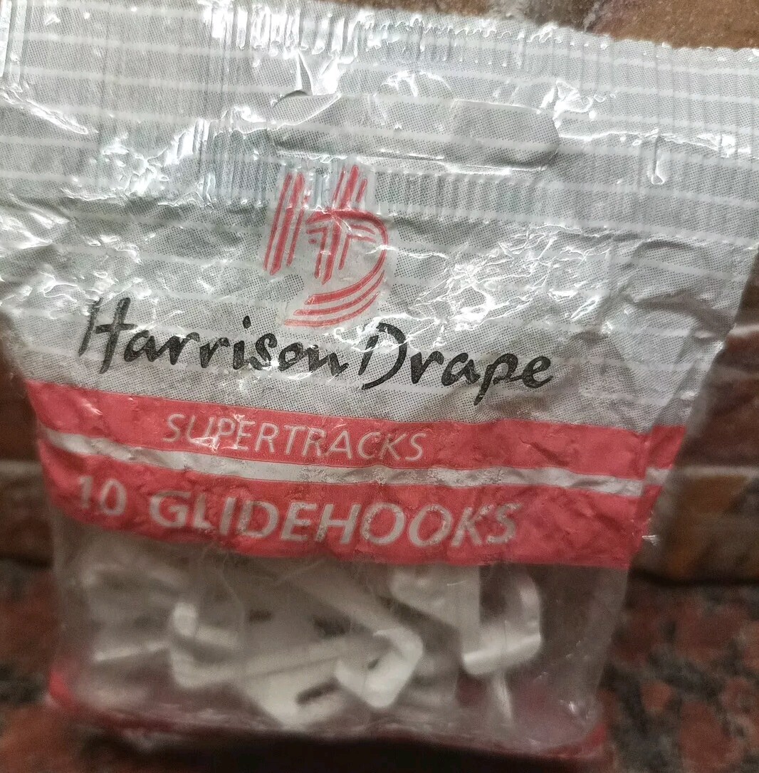 Harrison Drape Super tracks White Glidehooks  Pack of 10 New