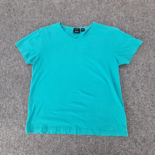 Hugo boss Shirt womens LARGE blue summer cotton short sleeve TShirt Size L - Picture 1 of 10