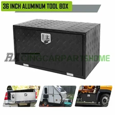 36"Aluminum Stripes Plated Tool Box Underbody Truck Pick Up Truck Bed RV Trailer