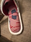Rae Dunn Womens Slippers Sz Small 5-6 Patriotic White American Flag NEW — photo 5