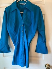 ZARA Blue stretch shirt dress  NWOT Sz M