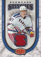 2006-07 FLEER FLAIR SHOWCASE MARCEL HOSSA SHOWCASE STITCHES GAME USED JERSEY