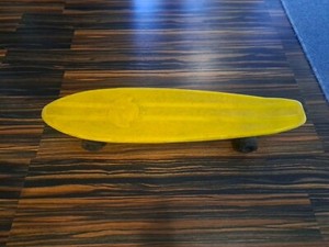 Newporter Skateboard  Bright Yellow Smoker Model 1970s Plastic Sidewalk Surfer