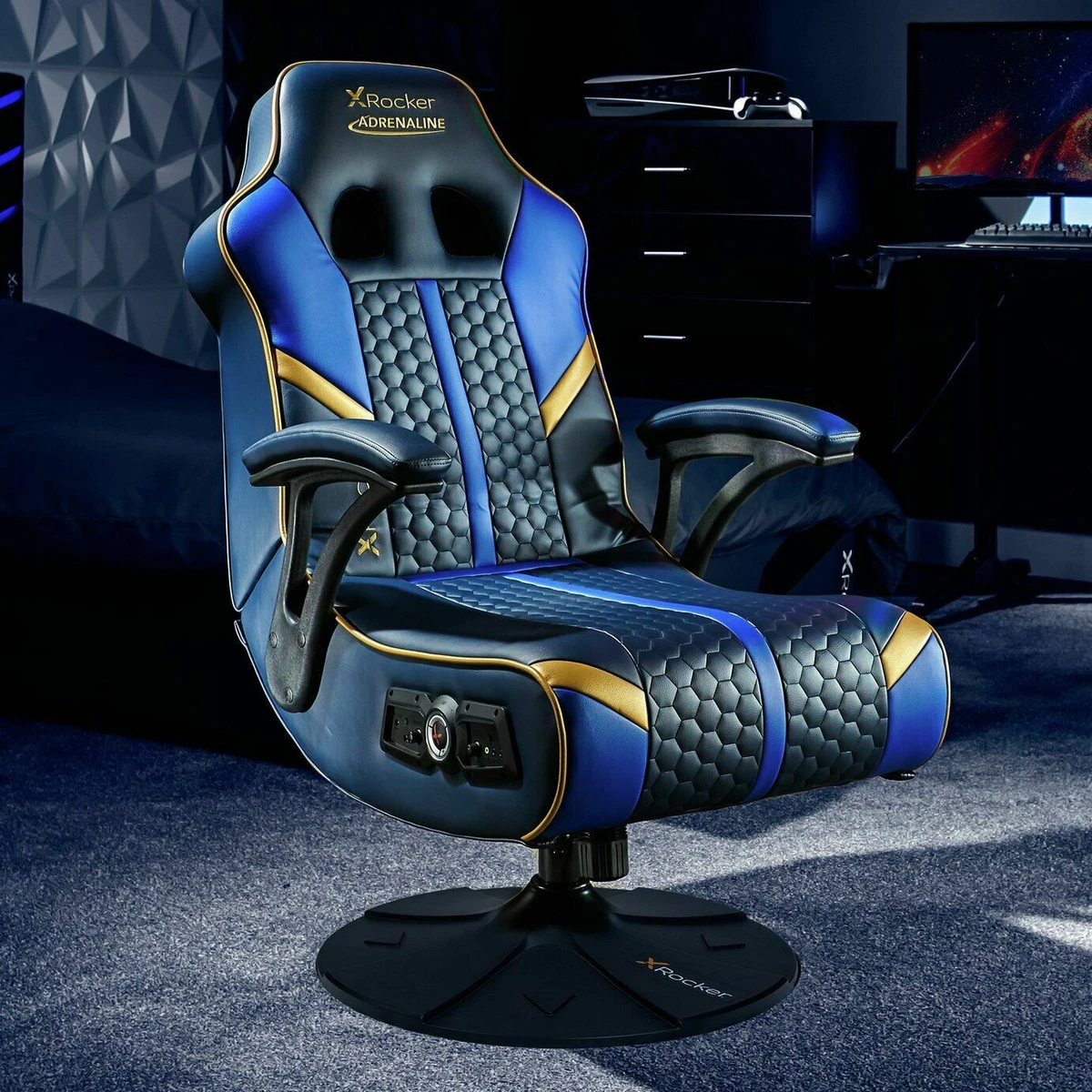 New X Rocker Adrenaline V3 2.1 Bluetooth Audio Gaming Chair GO80