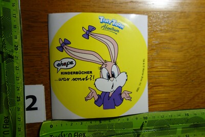 Alter Aufkleber Kinderbücher EHAPA TM Warner Bros. 1990 TINY TOON Abenteuer