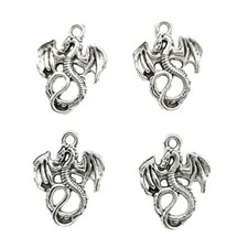 60pcs pterosaurs Antique Silver Charms Pendants Jewelry Making Bracelet 21 16mm
