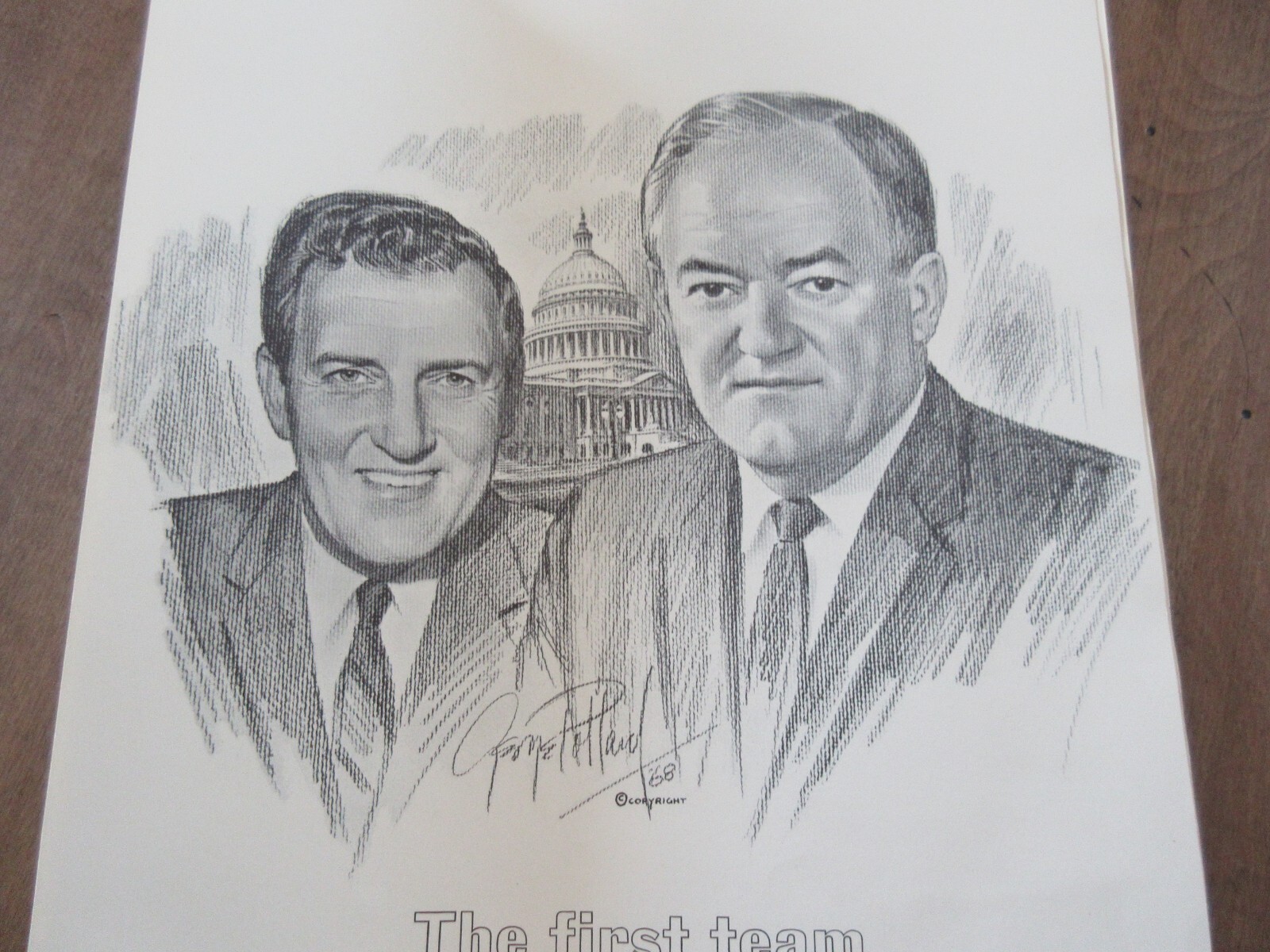 VTG Humphrey Muskie 1968 Vote First Team Presidential Pollard