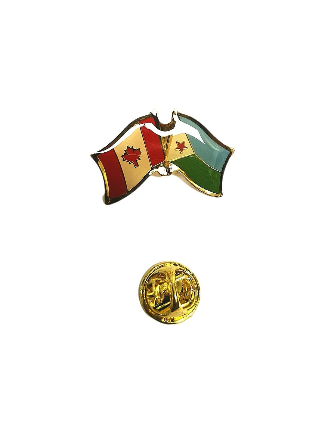 CANADA & DJIBOUTI FRIENDSHIP Country Flags Metal Lapel Pin Badge