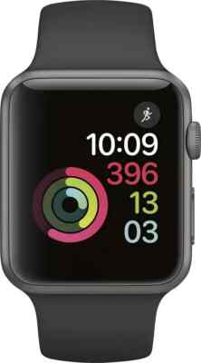 Sealed Apple Watch Series 1 42mm Space Gray Aluminum Case Black Band MP032LL/A