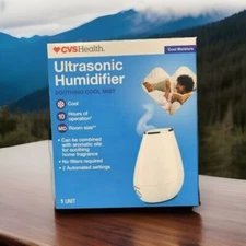 Ultrasonic Cool Mist Humidifier No Filters Required White CVS Health