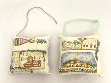 Christmas Pillows 2 Decor Hanging Holiday Gold Frankincense Myrrh Christian