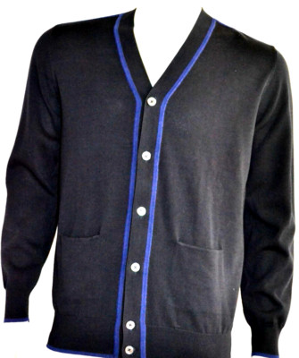 PAUL SMITH Mens Cardigan M - Couture - Black Blue - Premium Quality NEW