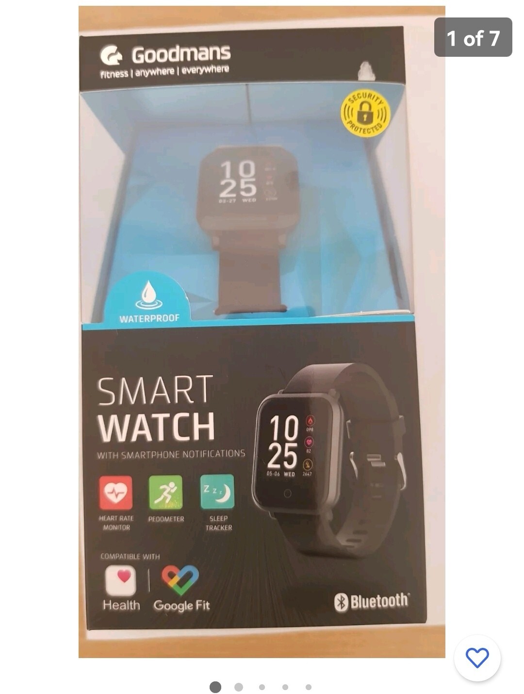 GOODMANS SMART WATCH WITH HEART RATE MONITOR+ PEDOMETER & SLEEP