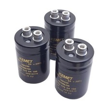 Lot of 3 Kemet ALS30A222DA100 Electrolytic Capacitors, 2200µF, 100VDC, ø36mm