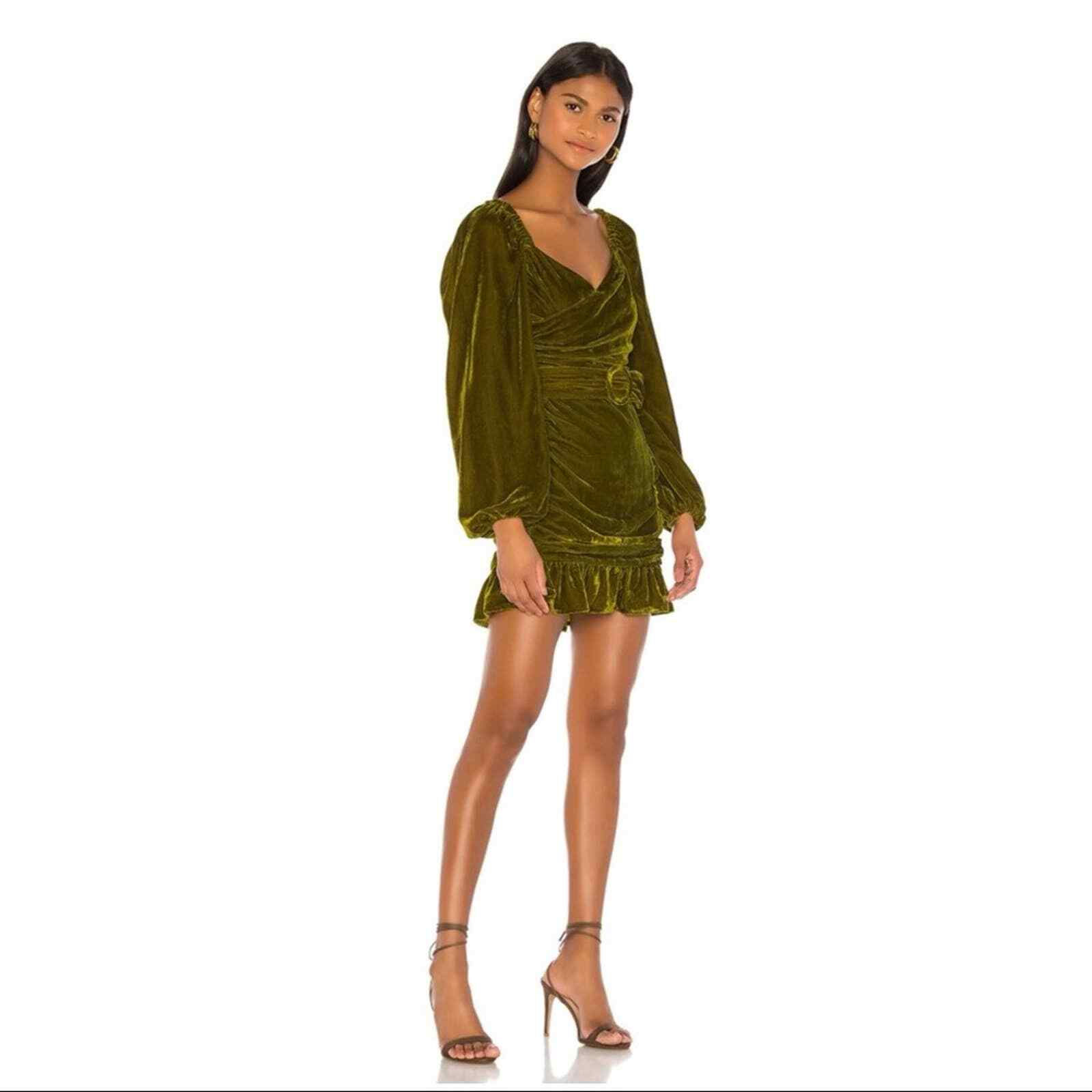 Tularosa Rosa Velvet Dress in Moss Green Size L | eBay