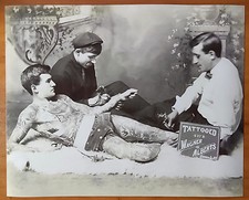 Charlie Wagner Lew Alberts Traditional Tattoo Photo Vintage Jack Tryon 8X10 B W