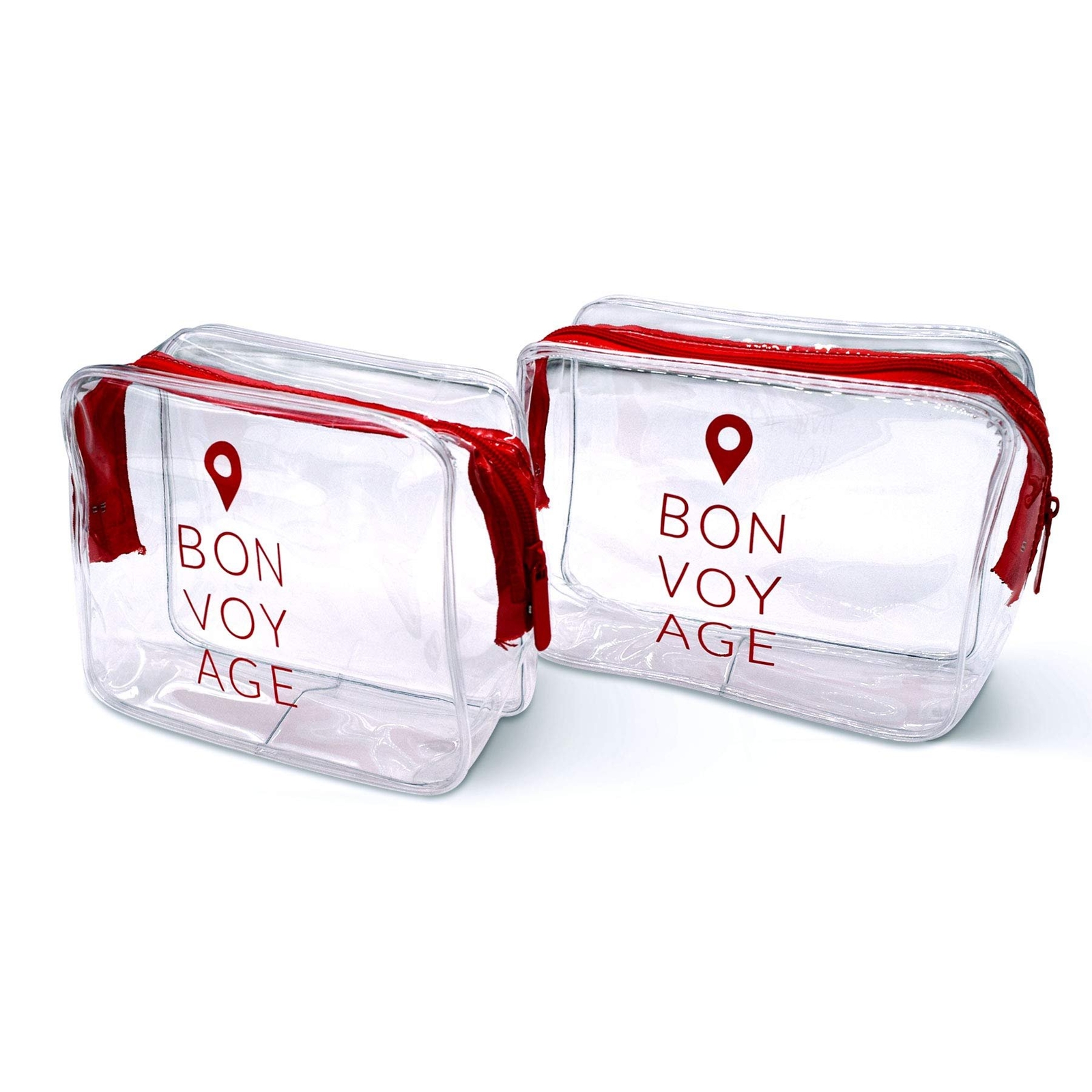 Cosmetic Travel Bag 2 Pack TSA Approved Clear Toiletry Bag For