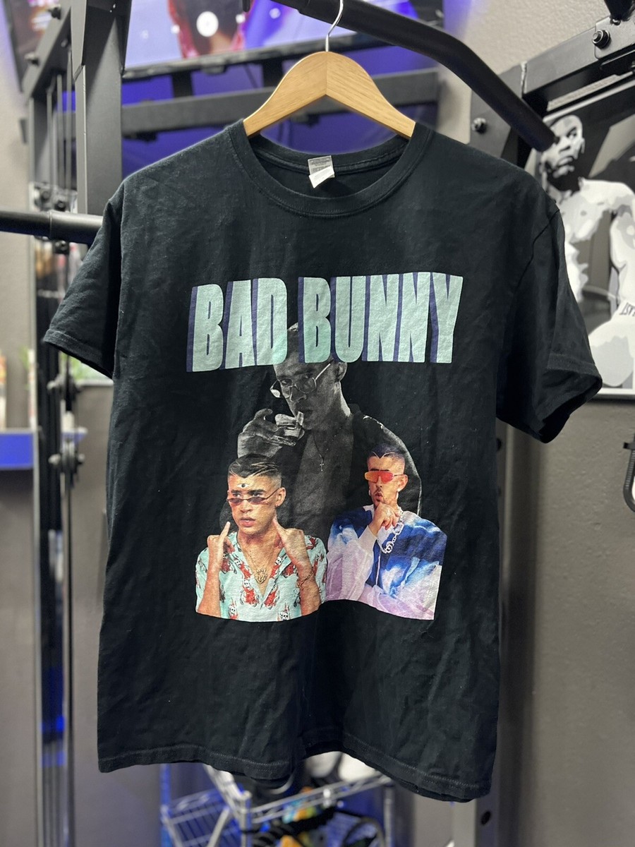 BAD BUNNY Rap Tee T-Shirt Printed Graphic Tee Fan Merch Tour Shirt