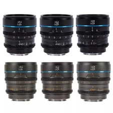 SIRUI Night Walker 24mm 35mm 55mm Kit T1.2 S35 Cine Lens E,M4/3,RF,Fuji XF Mount