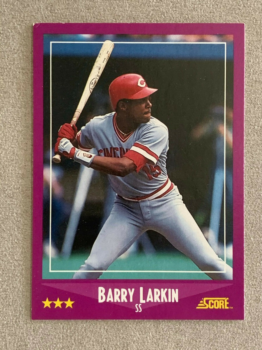 1988 Score Baseball Card Barry Larkin Cincinnati Reds #72 HOF NM