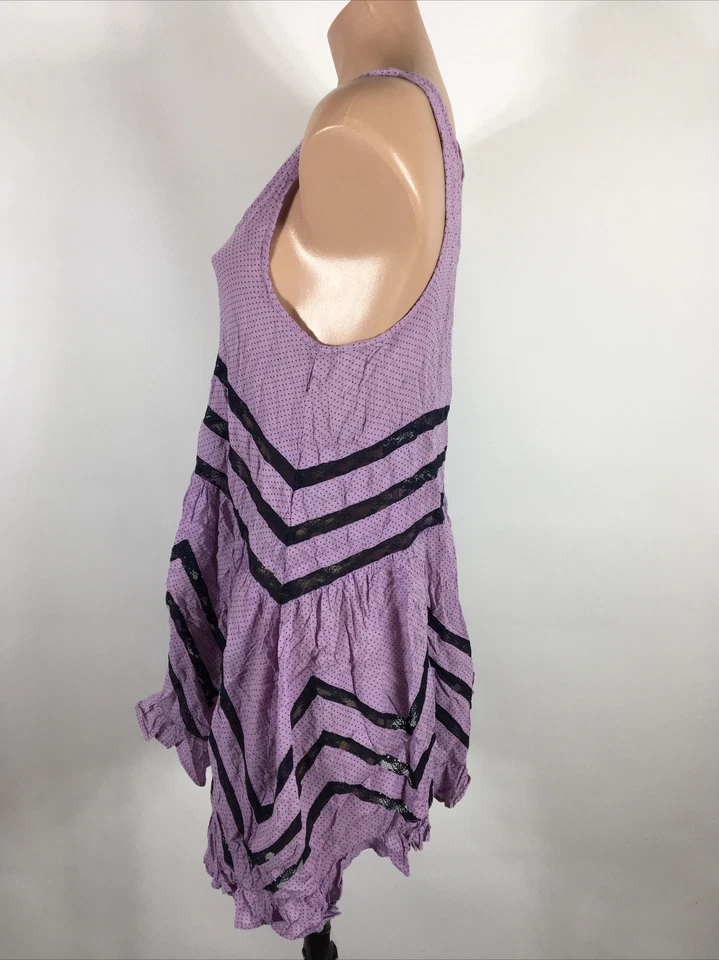 Vestido Trapecio Intimately Free People de Encaje Sin Mangas a Lunares Talla Pequeña Foto 4 de 4