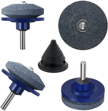 5x Lawn Mower Blade Sharpener & Balancer Kit for Drill Grinder Stone Garden Tool