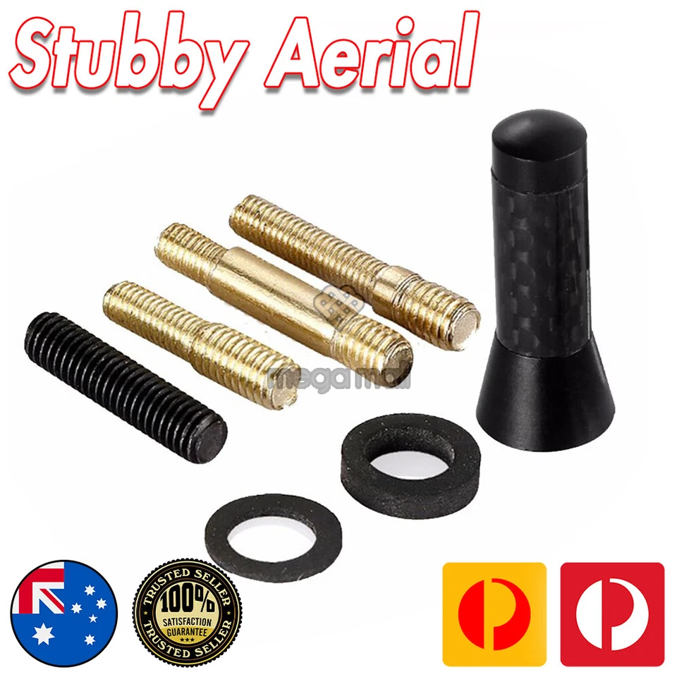 Antena aérea de fibra de carbono negra Stubby Bee Sting para Suzuki Vitara Foto 3 de 4