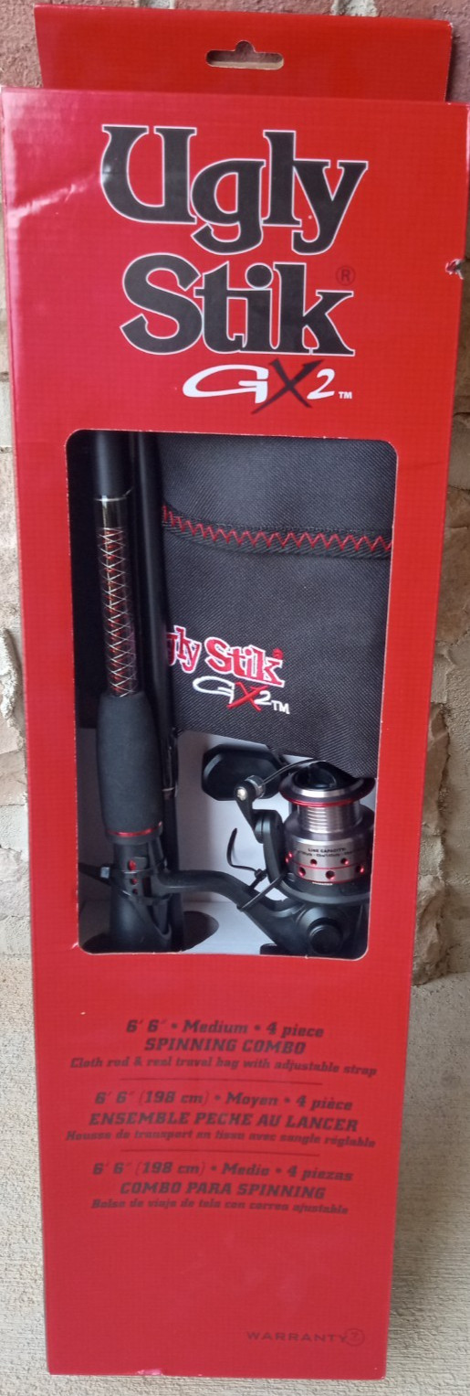 Ugly Stik 6&rsquo;6&rdquo; GX2 Travel Fishing 4-piece Rod and Reel S