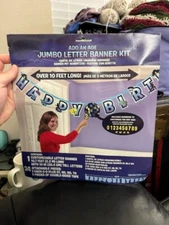 Amscan Battle Royal jumbo Add An Age Letter Banner Kit Party Supply New!