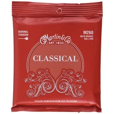Martin M260 80/20 Bronze Classical Guitar Strings, Ball End, Regular Tension