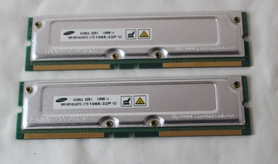 2 x 125MB Samsung MR16R1624DF0-CT9 1066-32P Memory RAM - Image 2 of 4