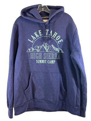 Old Navy Mens L Womens XL Lake Tahoe High Sierra Summit Camp Hoodie Heather  Blue