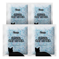 Crystal Cat Litter I Silica Gel Cat Litter,17.2 Lbs Value Pack 4.3 Lbs x 4 